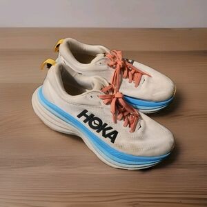 Women 8 Hoka ONE ONE Bondi Size 8 Running Shoe Blanc De Blanc Swim Day